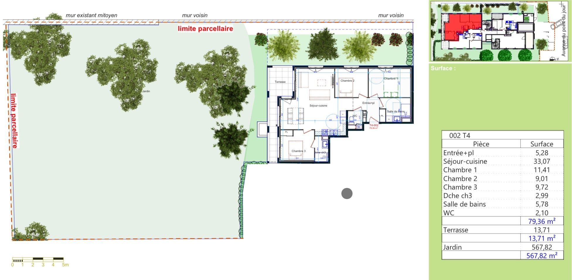 apartment 4 Rooms for sale on LYON (69005)