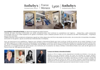 Lyon Sotheby's International Realty est désormais exploitée par AKSO Partners
